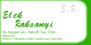 elek raksanyi business card